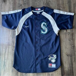 Vintage Nike Seattle Mariners Jersey Mens Size Small Blue